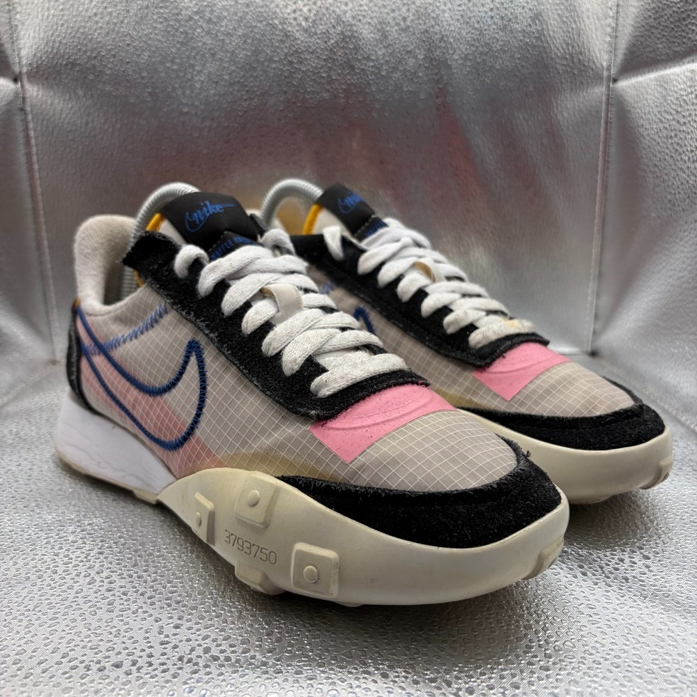 Size 7.5 Nike Waffle Racer 2X White Chile Red Womens Running Shoes DH1073-100